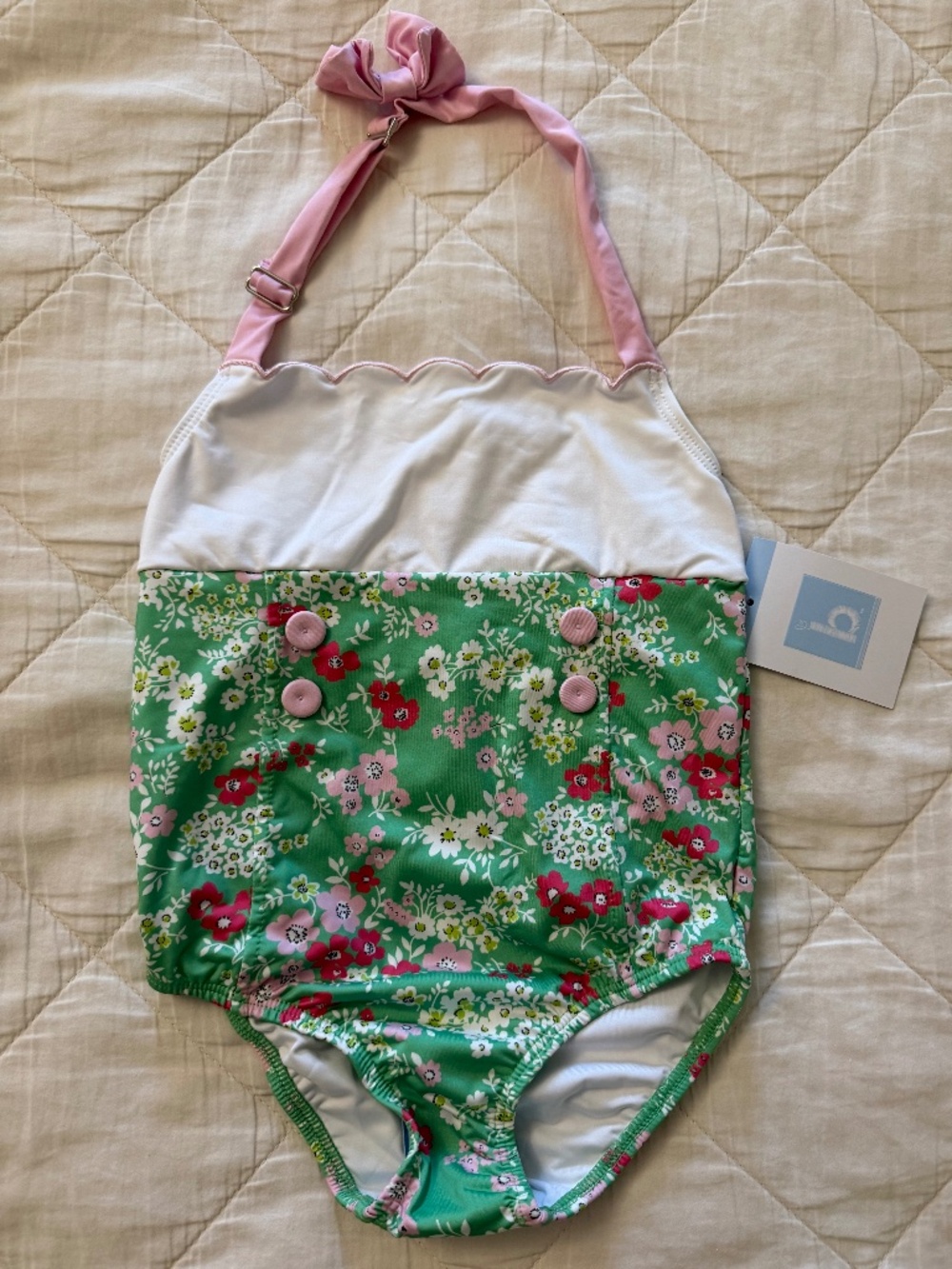 Bella bliss floral swimsuit NWT